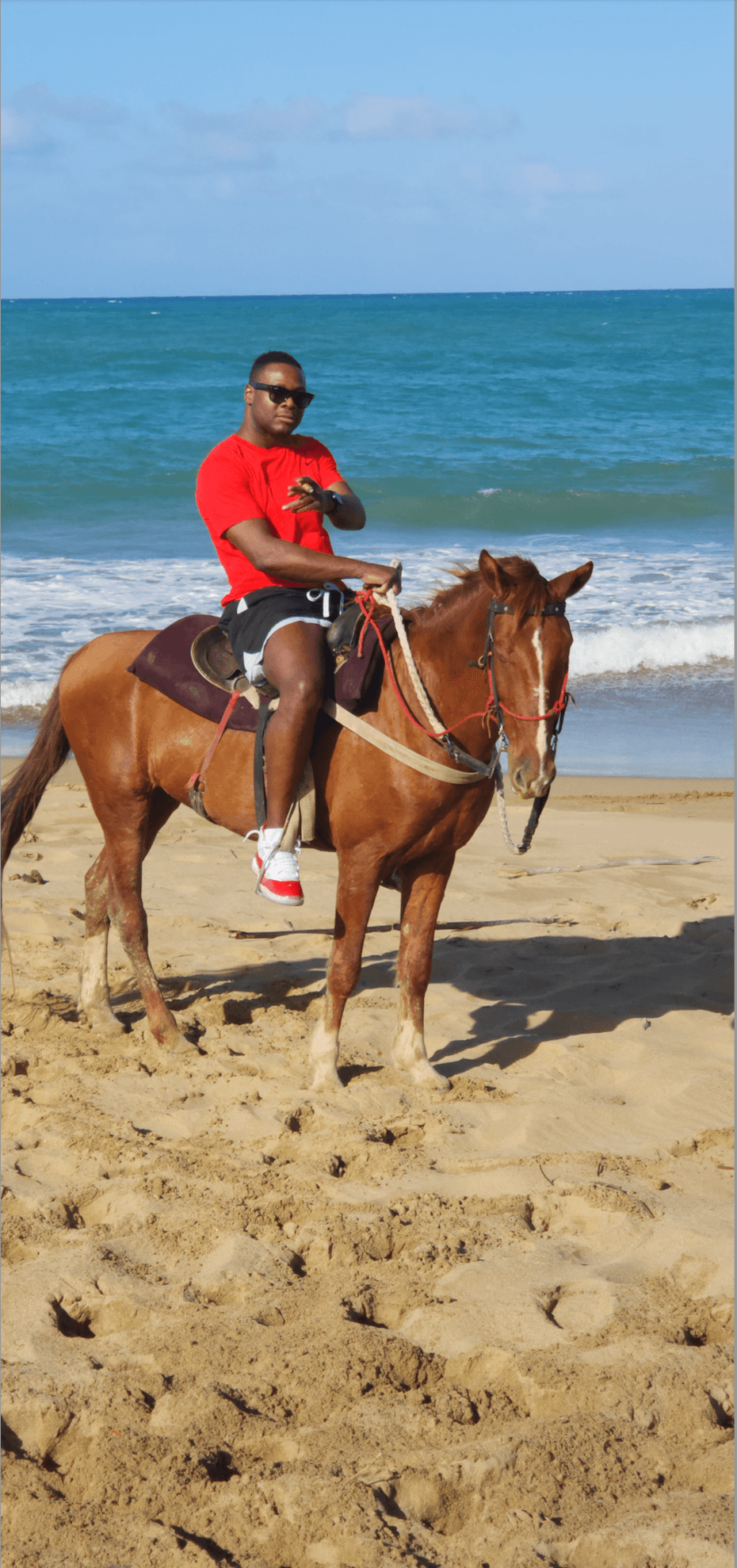 image of greg on a horse
